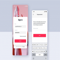 Two Sign In screens for mobile app