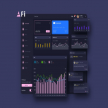 Fi Finance Dashboard Ui Dark - P