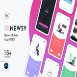 Newsy News Mobile App UI Kit