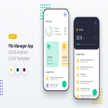 File Manager App iOS & Android UI Kit Template 1