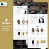 Restaurant & Hotel - Landing Page PSD Template