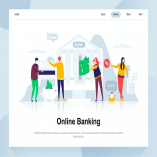 Online Banking Flat Concept