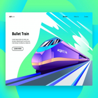 Bullet Train- Banner & Landing Page