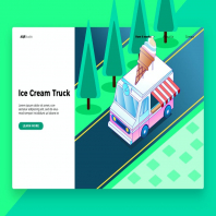 Ice Cream - Banner & Landing Page