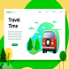 Travel Time  Web Header Vector Template