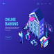 Online Banking Isometric Landing Page Template