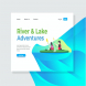 River & Lake Adventures Landing Page Illustration