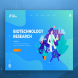 Biotechnology Web PSD and AI Vector Template