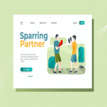 Boxing Landing Page Illustration