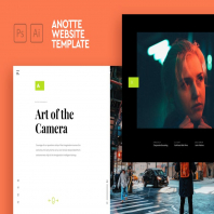 Anotte - Horizontal Photography PSD & AI Template