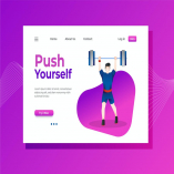 Push Yourself Landing Page Illustration