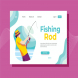 Fishing Rod Landing Page Illustration