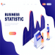 Business Statistic Isometric Landing Page Template
