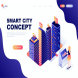 Smart City Isometric Landing Page Template