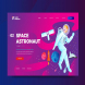 Space Astronaut Web PSD and AI Vector Template