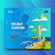 Holiday Vlogging Web PSD and AI Vector Template