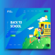Back To School Web PSD and AI Vector Template