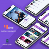 Mojocial-Music Player Mobile App UI Kit