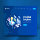 Isometric Creative Solution Web PSD and AI Vector