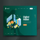 Isometric Digital Wallet Web PSD and AI Vector