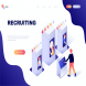 Recruiting Isometric Landing Page Template