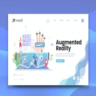 Augmented Reality Web PSD and AI Vector Template