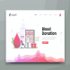 Blood Donation Web PSD and AI Vector Template
