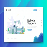 Robotic Surgery Web PSD and AI Vector Template