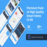 Smart Home Mobile UI KIT for Photoshop