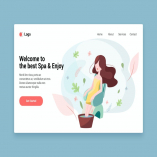 Spa flat web template for Landing page