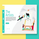 The Artist - Web Header & Vector illustration GR