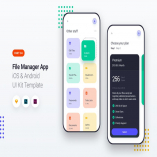 File Manager App iOS & Android UI Kit Template 4