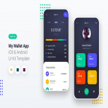 My Wallet App iOS & Android UI Kit Template 2