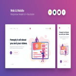 Web & Mobile Responsive Cover UI + Illustration 11