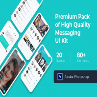 Messaging Mobile UI KIT for Photoshop