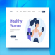 Healthy Woman Landing Page Illustration