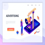 Advertising Isometric Concept