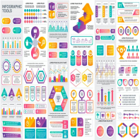Collection Infographic Elements Template Graphics