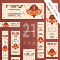Thanksgiving Celebration Banner Pack Template