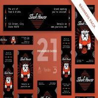 Steak House Banner Pack Template