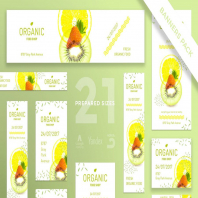 Organic Food Banner Pack Template