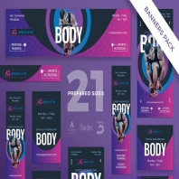 Gym Workout Banner Pack Template