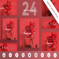 Manicure Nails Social Media Pack Template