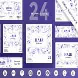 Hair Salon Day Social Media Pack Template