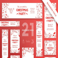 Christmas Party Banner Pack Template