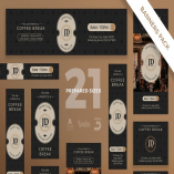 Coffee Bar Banner Pack Template