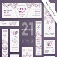 Flower Shop Banner Pack Template