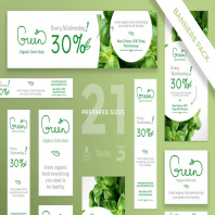 Organic Food Banner Pack Template
