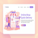 Online Shopping, Fast Delivery Service Landing