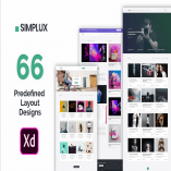 Simplux: Creative Portfolio and Blog 66 Art Pages